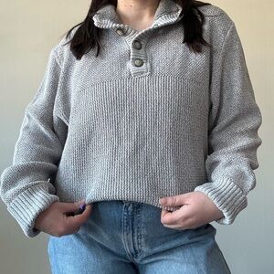 G.H. Bass & Co. Light Gray Cowl Neck Sweater